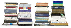 
	
		Reference books on Sculpture, Porcelain, Metalwork and Portrait Miniatures, including:...