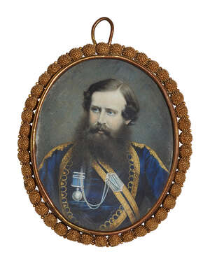 
	
		Circle of Louis Marie Autissier, 
		French 1772-1830- 
		 
		Portrait miniature of a...