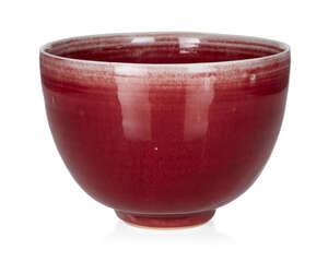 
	
		Rupert Spira (b.1960), 
		 
		Footed bowl, circa 2000, 
		Stoneware, deep red glaze...
