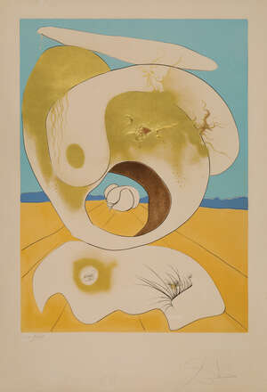 
	
		Salvador Dali, 
		Spanish 1904-1989-
		 
		Vision planetaire et scatologique [Michler...