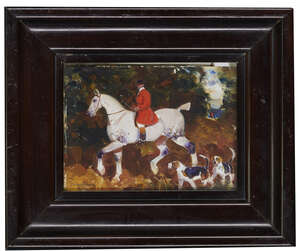 
	
		René Pierre Charles Princeteau, 
		French 1843-1914- 
		Veneur et chiens, c. 1907-1912...