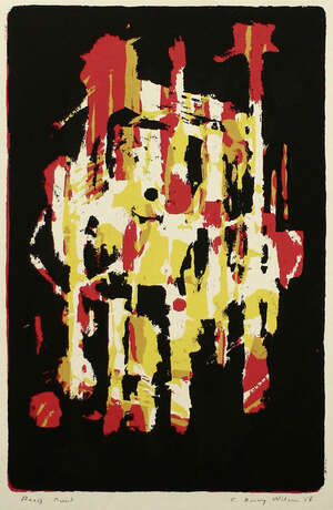 
	
		Frank Avray Wilson, 
		British 1914-2009- 
		 
		Untitled abstract composition,...