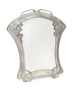 
	
		Orivit, a German Art Nouveau polished metal mirror
		C.1900, stamped "Orivit"2369
		