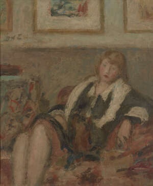
	
		Georges dEspagnat,   
		
		French 1870-1950-
		 
		Portrait of Madame X, 1924;
		 
		