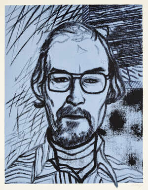 
	
		R B Kitaj, 
		American 1932-2007- 
		 
		Chris, 1980; 
		 
		screenprint in colours on...