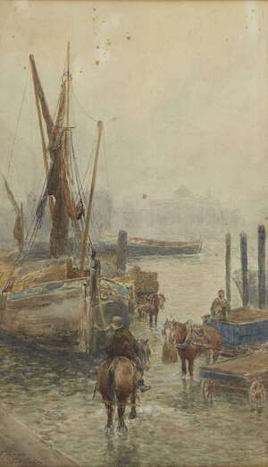 
	
		Attributed to Agnes Turner (née Chamberlain), 
		British act. 1884-1919- 
		 
		Horses...