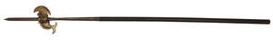 
	
		A Chinese ceremonial polearm, 19th century, the steel spearhead mounted with a brass...