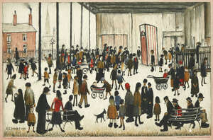 
	
		Laurence Stephen Lowry RBA RA, 
		British 1887-1976-
		 
		Punch and Judy [SP21], 1943;...