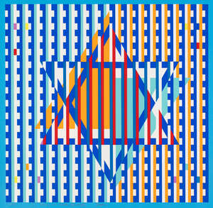 
	
		Yaacov Agam, 
		Israeli b.1928- 
		 
		Star of David; 
		screenprint in colours on...