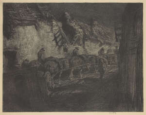 
	
		Kerr Eby, 
		American 1889-1946- 
		 
		The Night March, 1919; 
		 
		lithograph on...