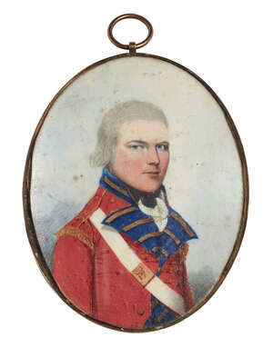 
	
		British School, 
		late 18th/early 19th century- 
		 
		Portrait miniature of a young...