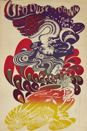
	
		Jimi Hendrix Experience, a psychedelic poster advertising the single Burning of the...