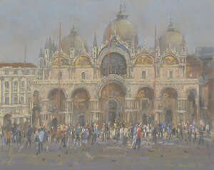 
	
		Derek Daniells AROI, 
		British b.1949 - 
		 
		St. Marks, Venice; 
		 
		pastel on...