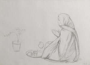 
	
		Sir William Rothenstein (British 1872-1945), Untitled, 1911, Indian woman, pencil drawing...