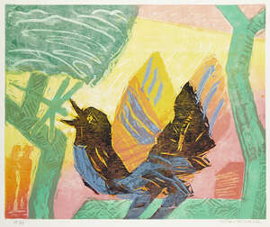 
	
		Michael Rothenstein RA RE, 
		British 1908-1993- 
		 
		The Garden II, c.1990; 
		 
		