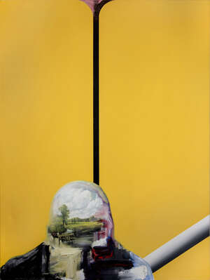 
	
		David Kim Whittaker, 
		British b.1964- 
		 
		London Bouncer, 2004; 
		 
		oil on...