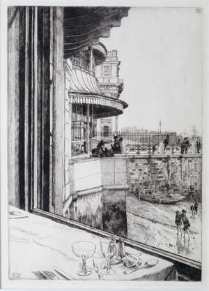 
	
		James Jacques Joseph Tissot, 
		French 1836-1902- 
		Trafalgar Tavern, Greenwich; 
		