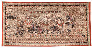 
	
		Two printed cotton textiles depicting Durga, India, 20th century, (2)

	

