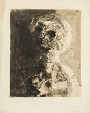 
	
		Roy Turner Durrant, 
		British 1925-1998- 
		Inscape; Portrait of..., 1965; 
		watercolour,...