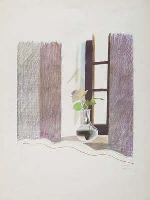 David Hockney OM CH RA, British, b.1937
Le Nid du Duc, 1971;
offset lithograph printed in colours, 
