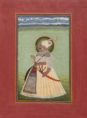 
	
		Portrait of Babo Ghuman Singh Ranawat of Jaipur, Mewar, Rajasthan, 19th century, opaque...