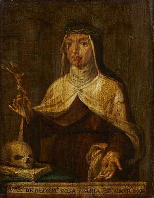 
	
		Italian School, 
		18th century- 
		 
		Saint Mary Frances of the Five Wounds;...