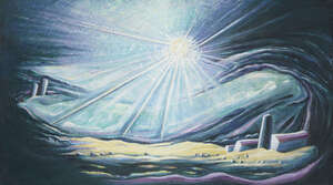 
	
		Millie Frood, 
		Scottish 19001988 - 
		 
		Farm under moonlight; 
		 
		oil on...