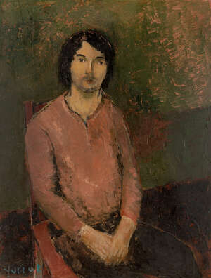 
	
		Yuriuk Ilabachi, 
		Cuban, 20th century - 
		 
		Portrait of a man; 
		 
		oil on...