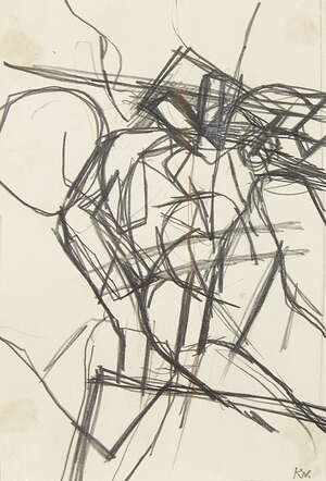 
	
		Keith Vaughan,
		British 1912-1977-
		 
		Abstract figurative composition;
		 
		
