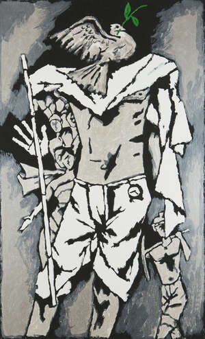 
	
		MOVED TO RL 18
		 
		Maqbool Fida Husain (India 1913-2011), Serigraph from OPCE series,...
