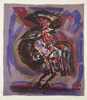
	
		Michael Rothenstein RA RE, 
		British 1908-1993- 
		 
		Cockerel; 
		 
		lithograph...
