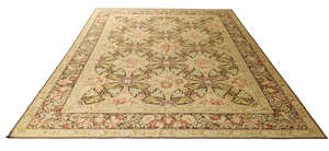 
	
		A modern Aubusson style tapestry, by Doris Leslie Blau, with repeating floral medallions...