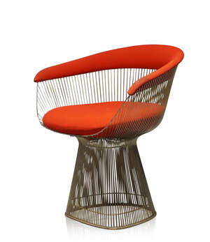 
	
		Warren Platner (1919-2006), a Platner armchair for Knoll 
		c.1970-80, Knoll fabric to...