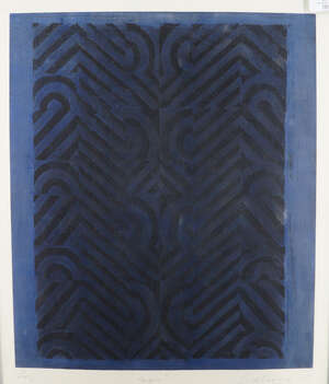 Geoffrey Raymond Reeve,
		British b. 1936-
		 
		Sign;
		 
		etching and monotype, signed, titled, inscribed 'Proof' and dated 72, plate 46x42.5