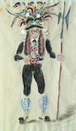 Oliver Messel, British 1904-1978- Costume design; pencil, watercolour and bodycolour, signed in pencil, 36.4x21.2cm, (ARR)
