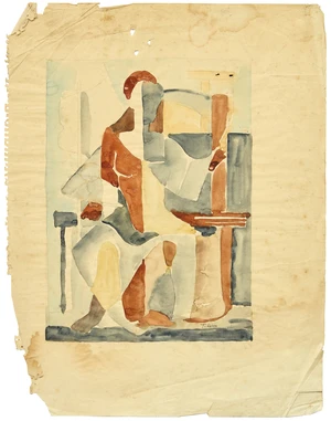 Theodor Kern,&nbsp;Austrian/British 1900&ndash;1969 -&nbsp;Three works on paper including 'Cubist Figure';&nbsp;