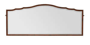 
	
		Wall mirror, in the manner of Gordon Russell
		c.1930s
		Frame with shaped top and...