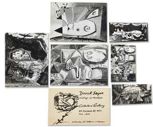 Derrick Latimer Sayer,
		British 1917-1992-
		 
		A collection of photographs of the artist's work; 
		 
		gelatin silver print, 21.2x18cm: together
