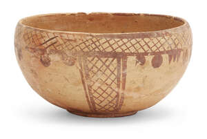 
	
		A small Neolithic buffware pottery bowl, Persia, 3rd millenium BC, of deep form, the...