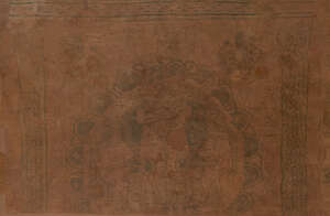 
	
		A large woven silk Sogdian textile fragment with inscription, Central Asia, circa 8th-9th...