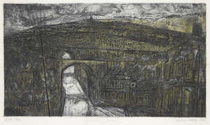 
	
		Norman Ackroyd OBE RA,
		British b.1938-
		
		Malignant Topography, 1963;
		 
		etching...