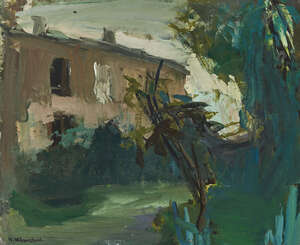 
	
		Vassyl Khemeluk, 
		Ukrainian, 1903 - 1986- 
		 
		Jardin et vieille maison, 1954;...