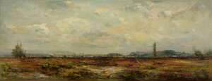 
	
		Wilfred East, 
		British, late 19th century- 
		The Cotswolds; 
		oil on canvas,...