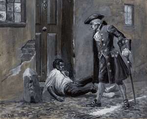 
	
		A. C. Woodville, 
		 
		British, early 20th century- 
		 
		Mr Sharp and the slave;...
