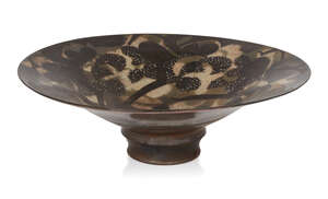 
	
		Sutton Taylor (b.1943), 
		 
		Studio Pottery abstract floral footed open bowl, circa...