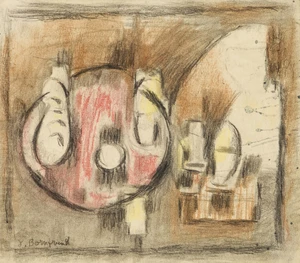 Jacob Bornfriend,&nbsp;Czech/British 1904&ndash;1976 -&nbsp;Three works including 'Still life';&nbsp;pastel on paper,...