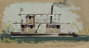 
	
		British school, 
		20th century- 
		 
		Typical River Steamer, Congo, 1926; 
		 
		