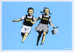 Banksy,&nbsp;British, b.1974-&nbsp;
Jack and Jill, 2005;&nbsp;
screenprint on paper,&nbsp;signed in pencil and dated,...