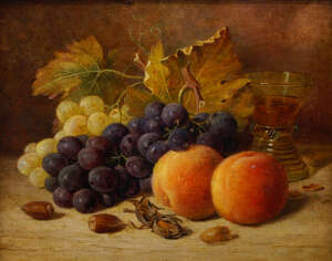 
	
		Attributed to Alfred Richardson Barber, 
		British 1841-1925- 
		 
		Still life of...