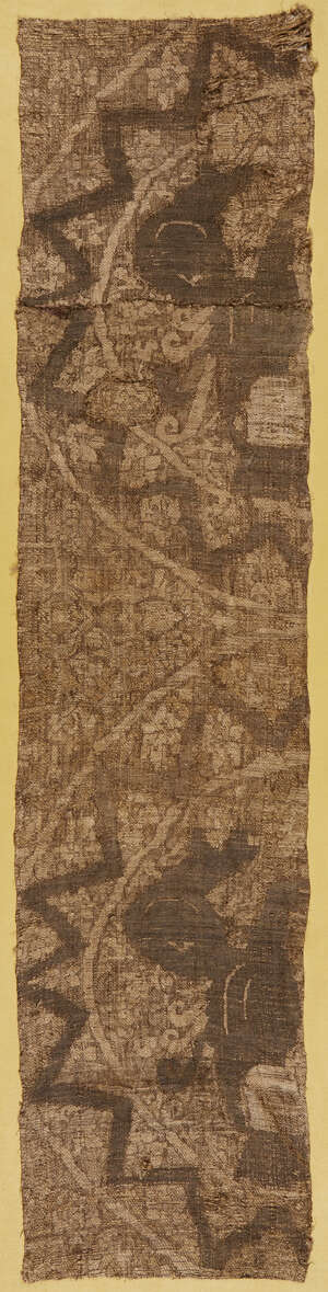 
	
		An early cotton textile fragment, Central Asia or Afghanistan, 12th-13th century,...